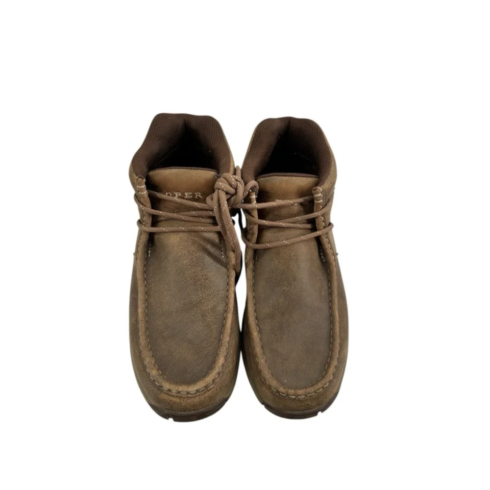 Roper Clearcut Swifter Sole Chukka cowboy distressed leather boots shoes sz 9.5